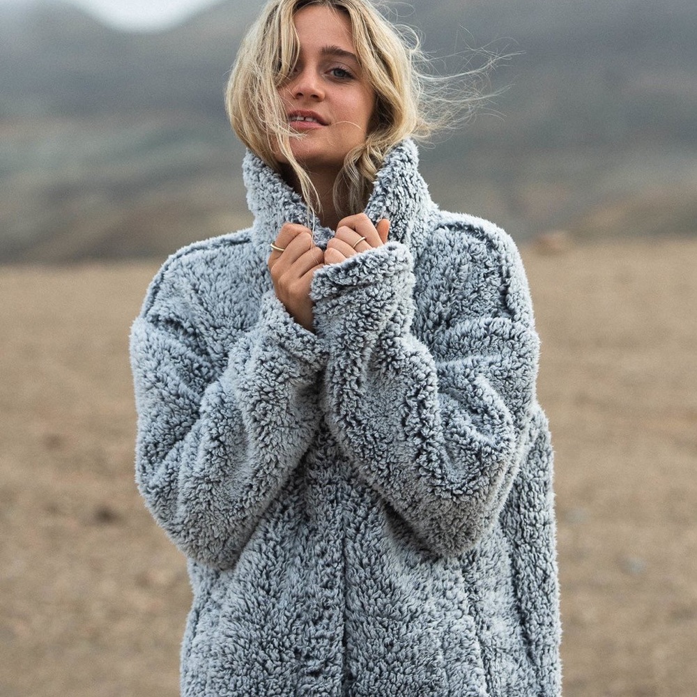 Billabong Cozy Days Sherpa Jacket Grey